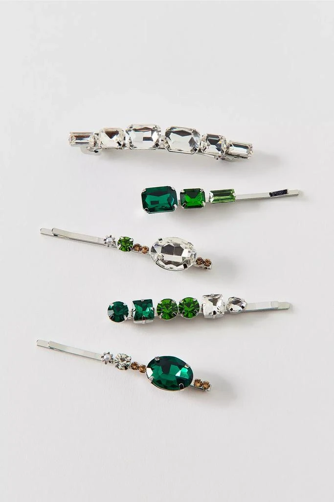 Urban Outfitters Mixed Jeweled Hair Clips Set 2