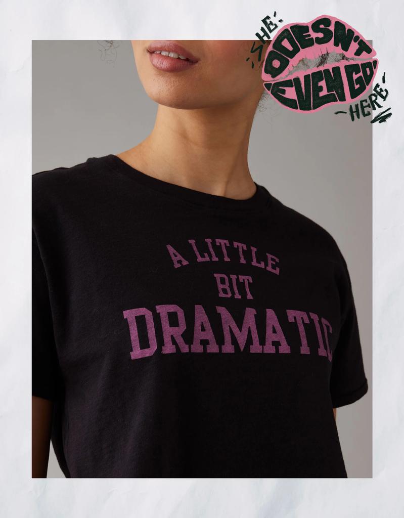 AE AE x Mean Girls A Little Bit Dramatic Cropped T-Shirt
