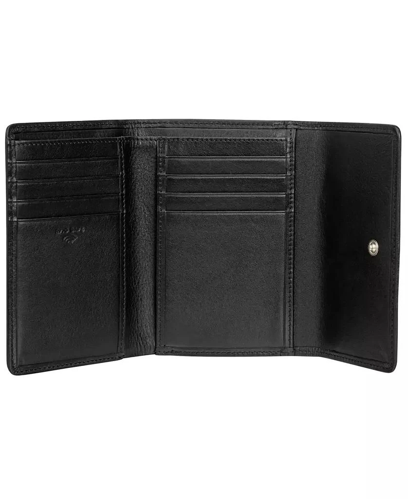Mancini Leather Goods Women's Basket Weave Collection RFID Secure Mini Clutch Wallet 4