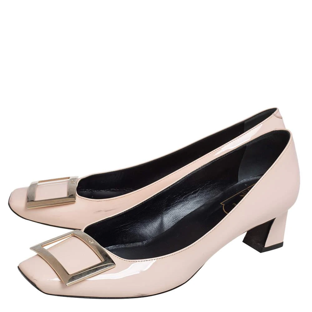 Roger Vivier Roger Vivier Beige Patent Leather Belle Pumps Size 38 4