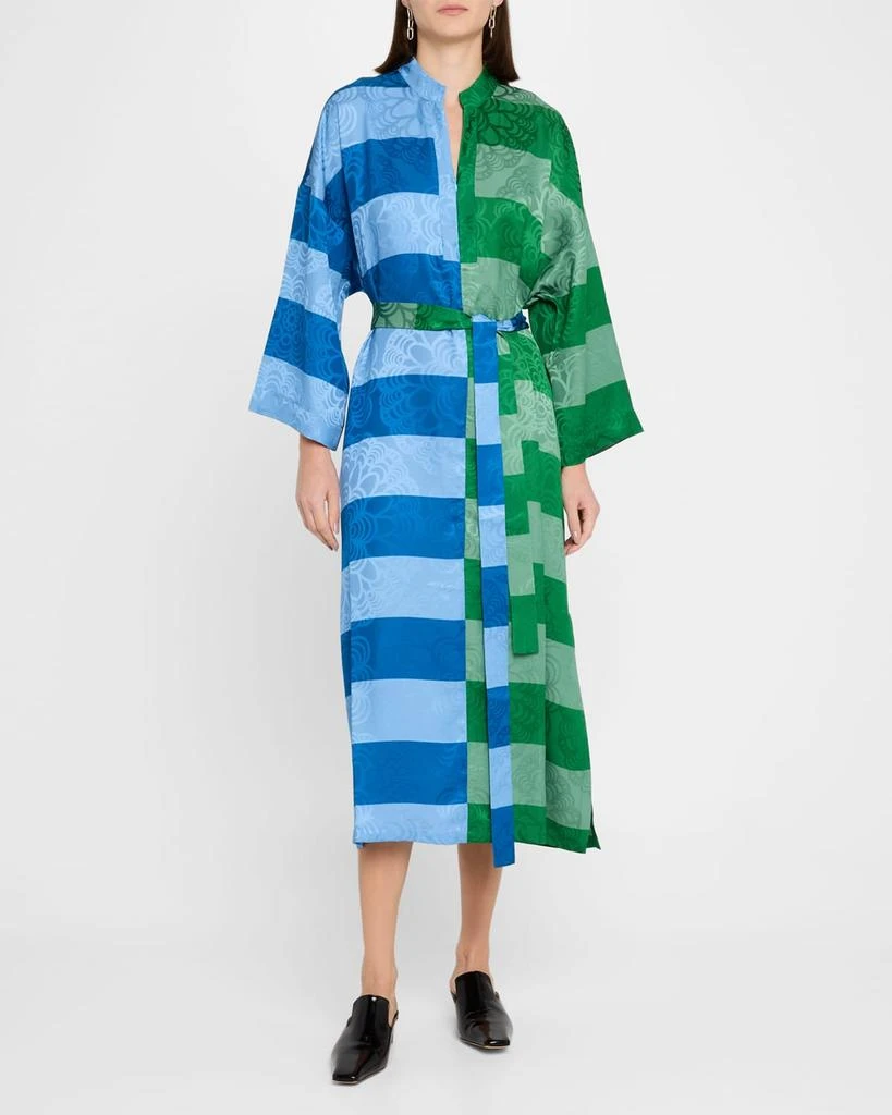 Rianna + Nina Jen Belted Fantasia Jacquard Midi Dress 2
