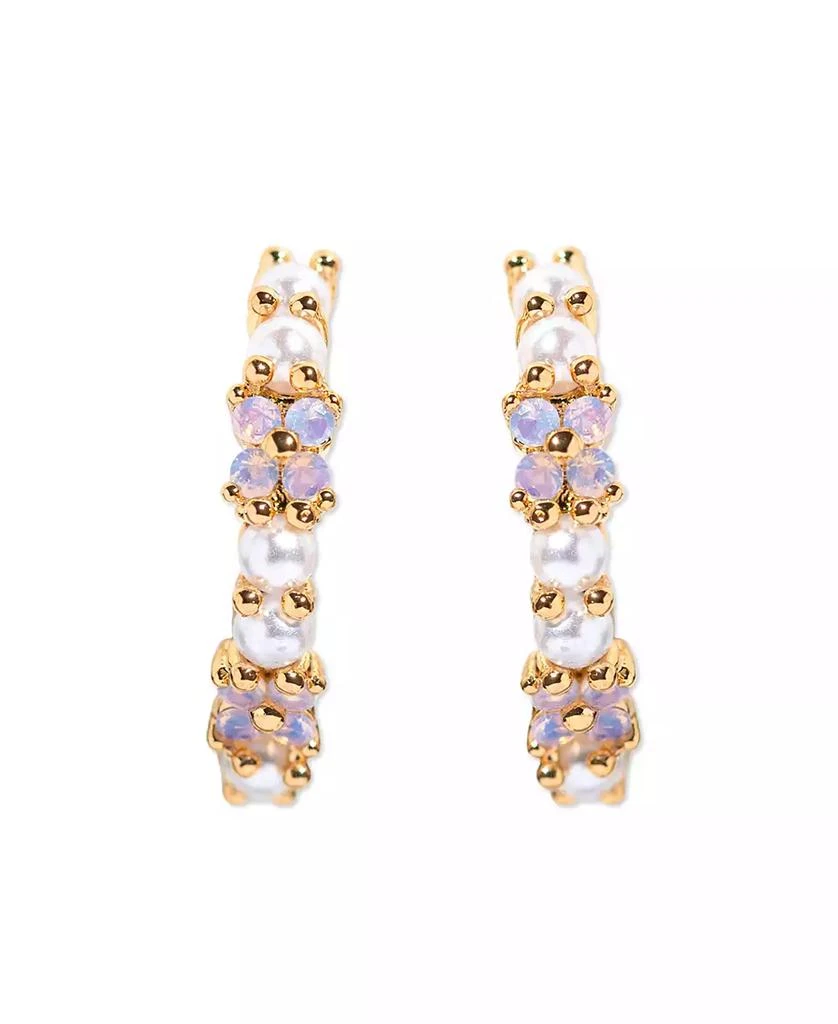 Girls Crew Orchid Faux Pearl Hoops 2