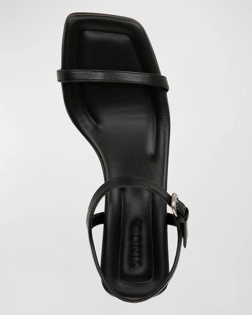Vince Coco Leather Kitten-Heel Sandals 5