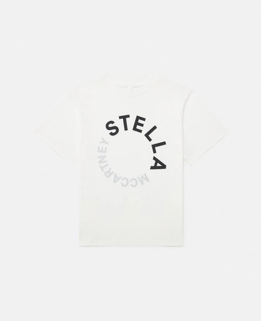 Stella McCartney Stella McCartney - Logo Graphic T-Shirt, Woman, White, Size: 5 1