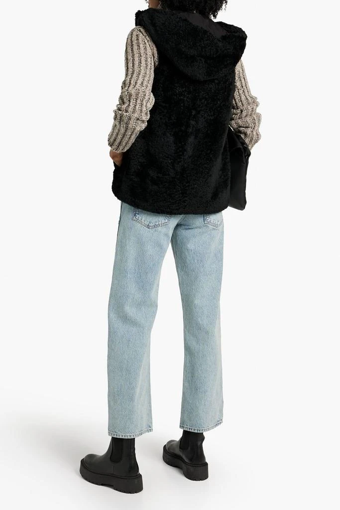 Karl Donoghue Shearling hooded vest 3
