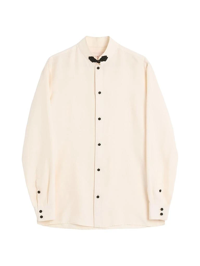 Valentino Silk Shantung Shirt with Toggle 1