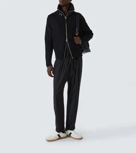 Tom Ford Archer suede-trimmed leather sneakers 2