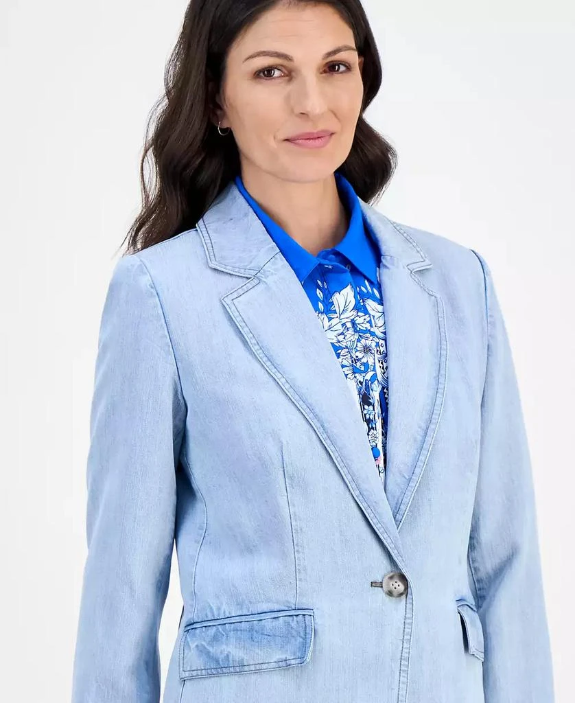 Tahari Women
s Notch-Collar One-Button Jacket 2