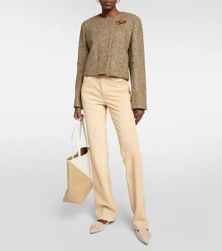 Manolo Blahnik Maysale suede flats 2