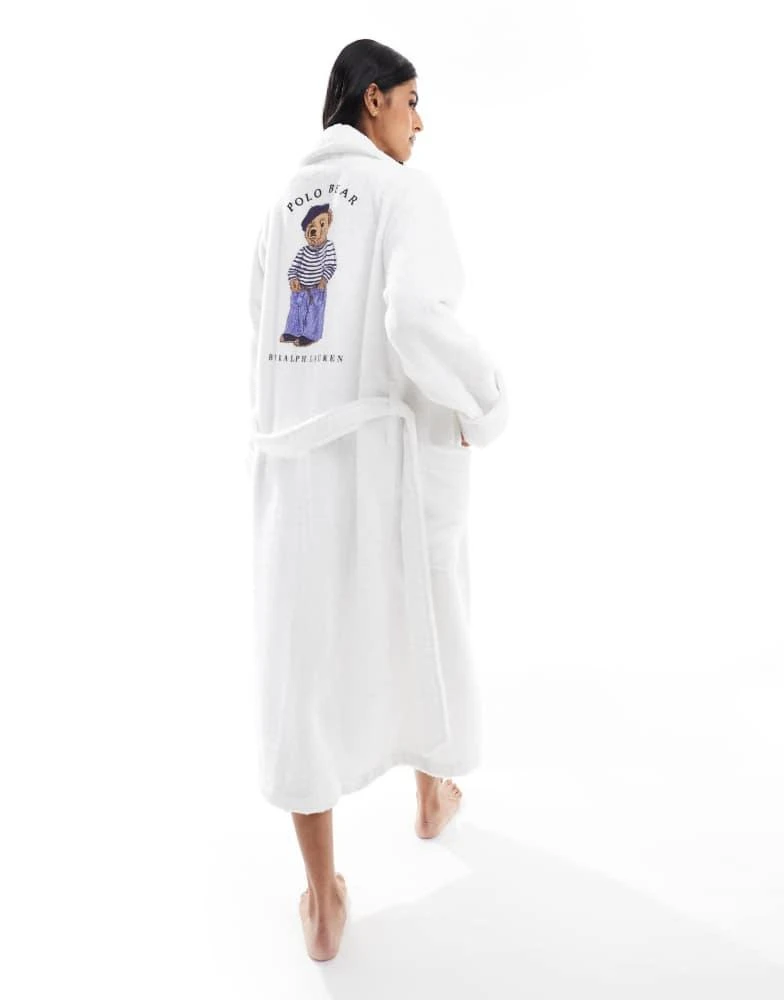 Ralph Lauren Polo Ralph Lauren dressing gown in white with bear print 1