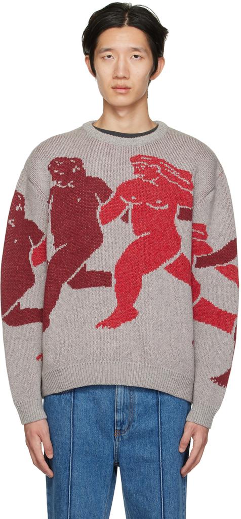 Carne Bollente SSENSE Exclusive Gray In-Depends Day Sweater