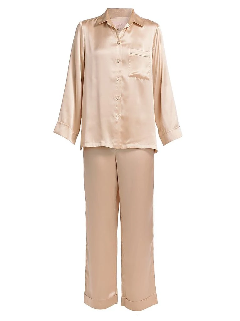 Audrey Silk Long-Sleeve Pajama Set – On Sale Now with Up to 31