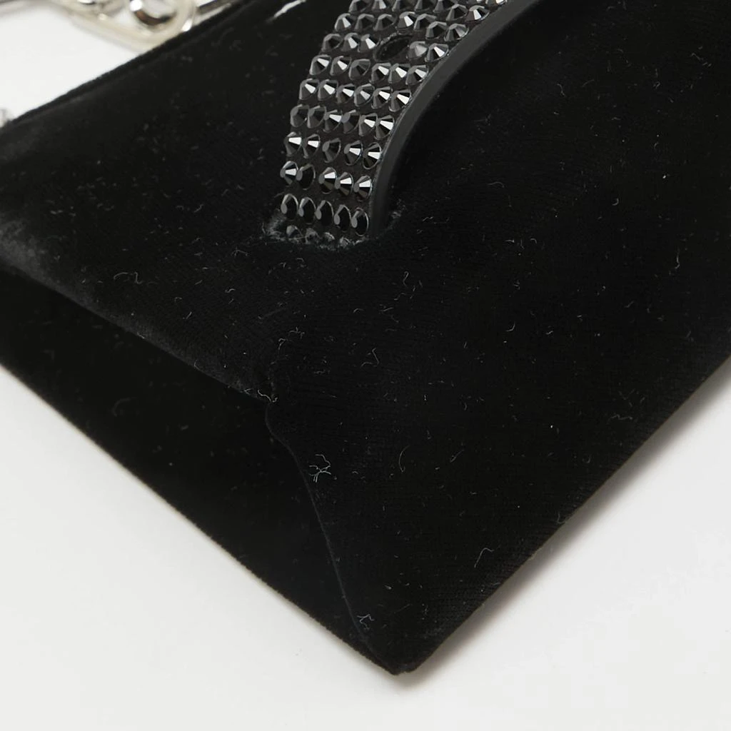 MAISON MARGIELA Maison Margiela Black Velvet Micro Embellished Snatched Hobo 10