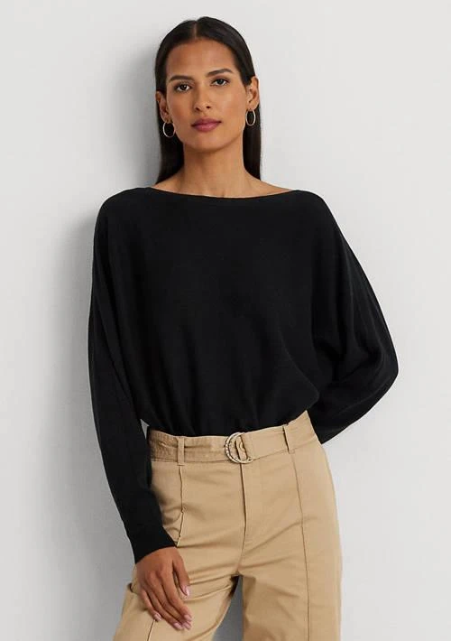 Ralph Lauren Ralph Lauren Petite Cotton Blend Dolman Sleeve Sweater 1