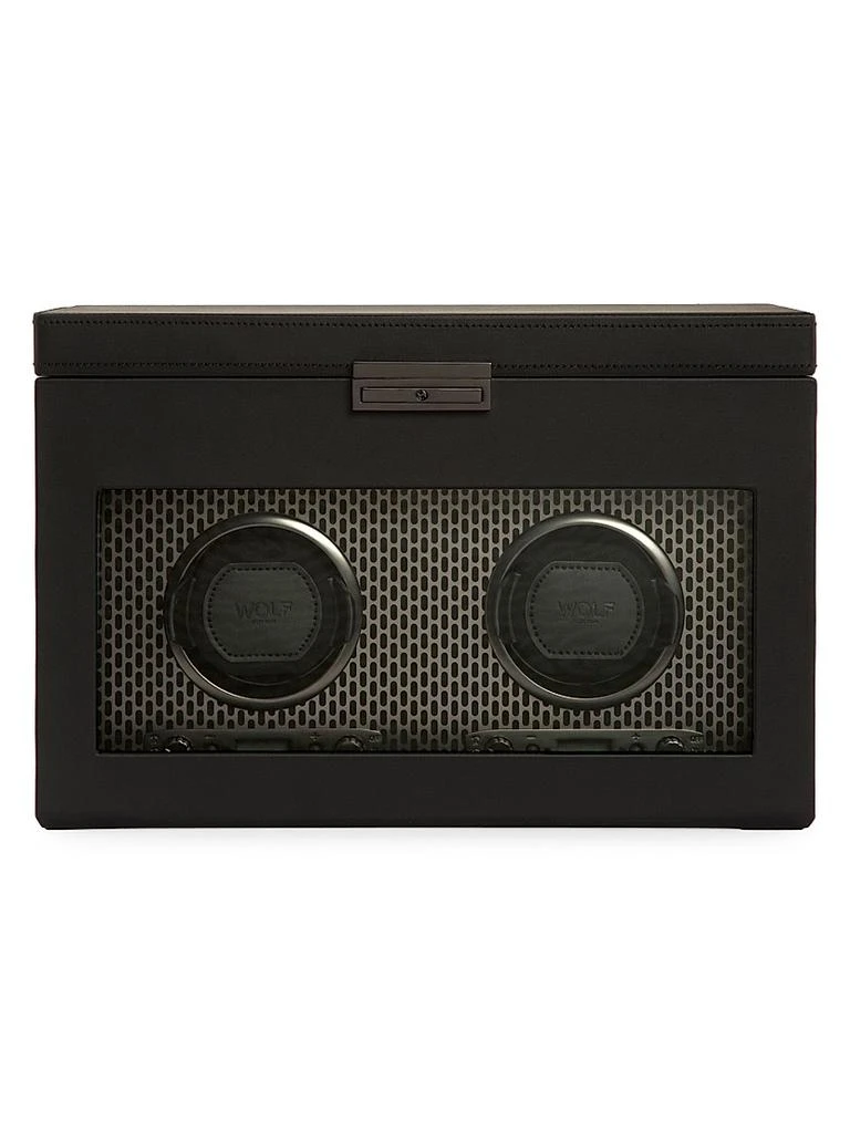 Wolf Axis Double Watch Winder with Storage 1