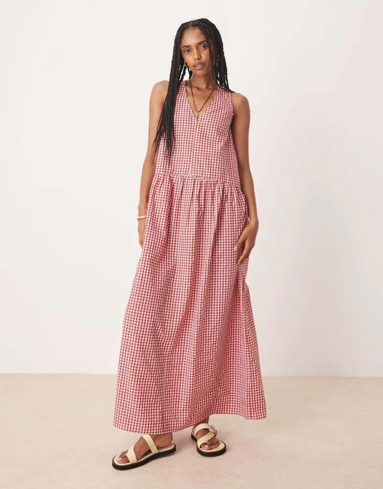red and pink dress asos - HOT PINK