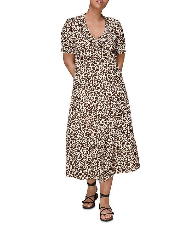 Whistles Ada Animal Print Midi Dress 1
