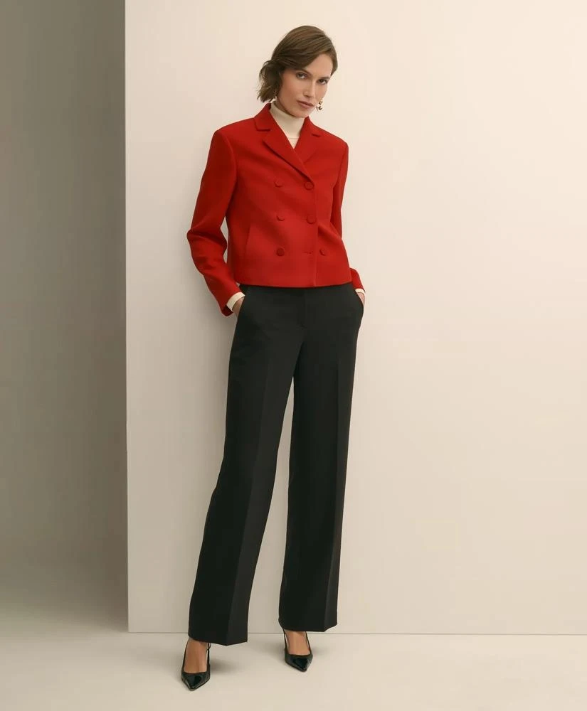 Brooks Brothers Wool Blend Cropped Double-Breasted Jacket 3