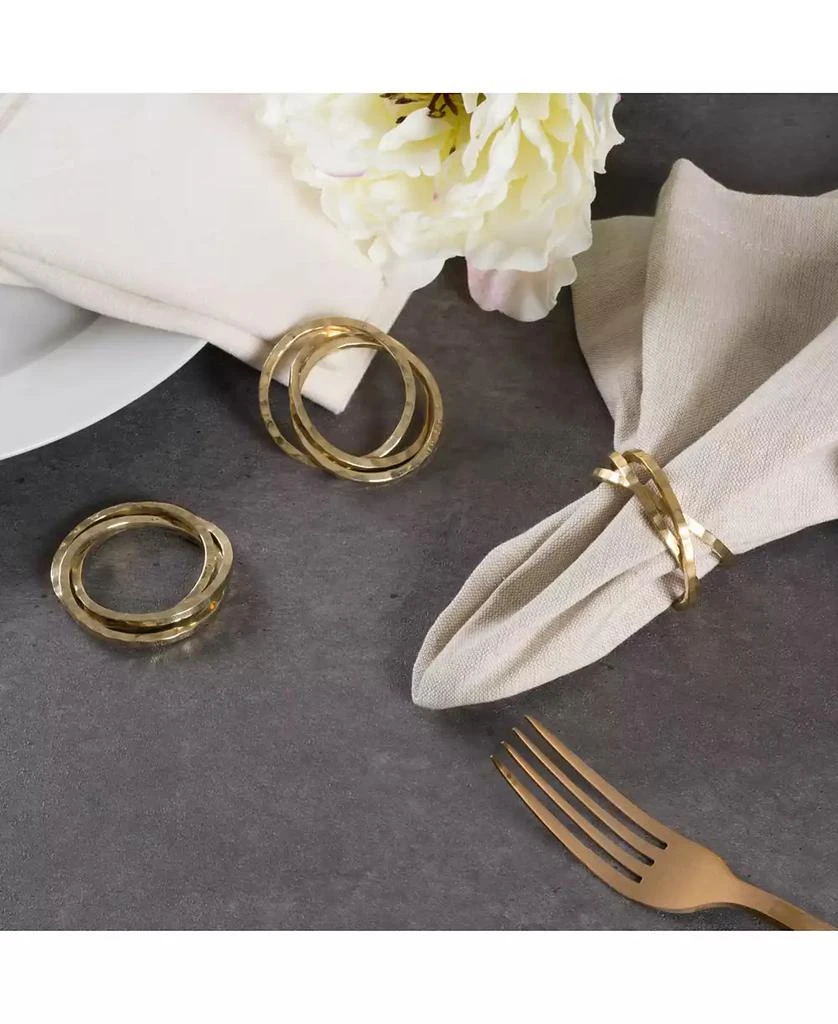 Design Imports Intertwined Napkin Ring Set of 6 3