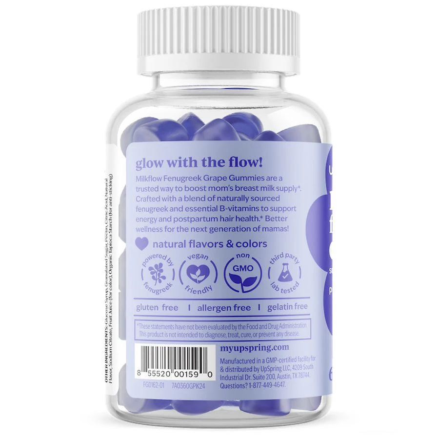 UpSpring Fenugreek Gummies Grape 2