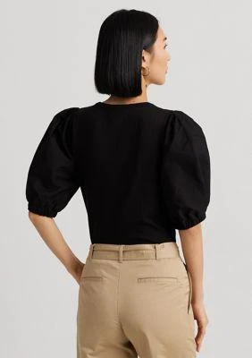Ralph Lauren Ralph Lauren Stretch Cotton Puff Sleeve Henley T Shirt 2