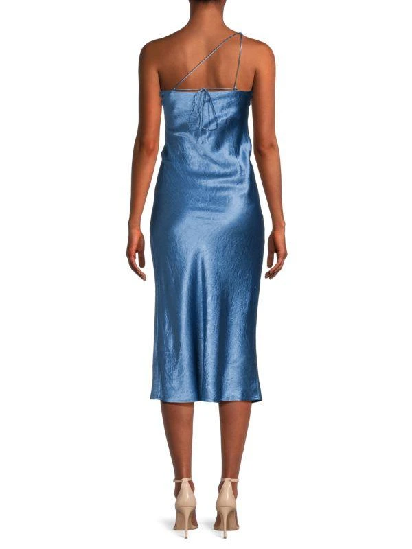Third Form Crushed One Shoulder Silk Dress 2