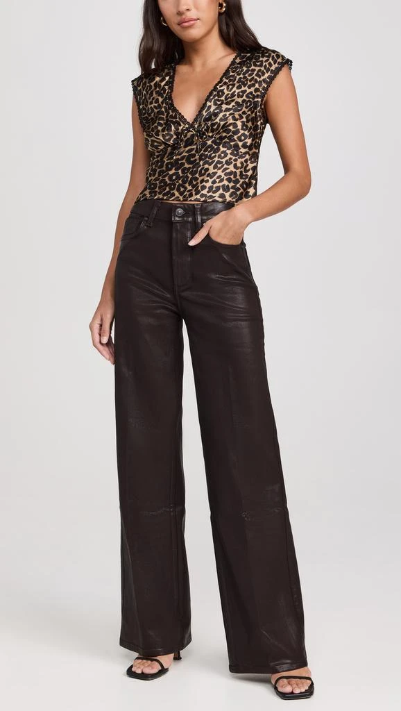 Paige Sasha 32" Chicory Coffee Luxe Coating Jeans 4