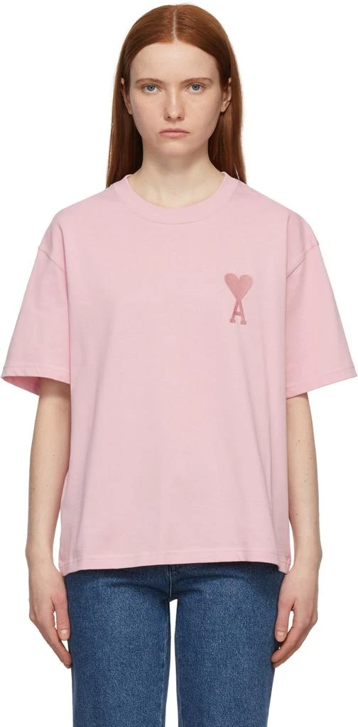 AMI Pink Ami de Cœur T-Shirt 1
