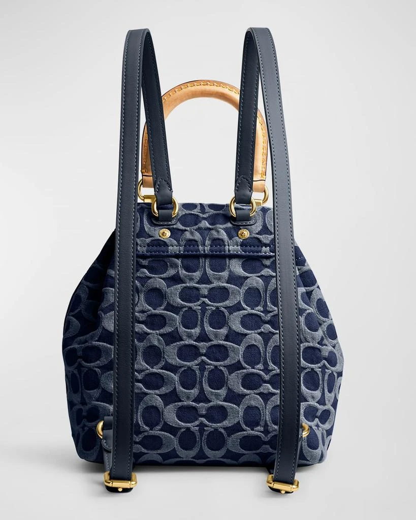 Coach Riya 21 Monogram Washed Denim Backpack 5