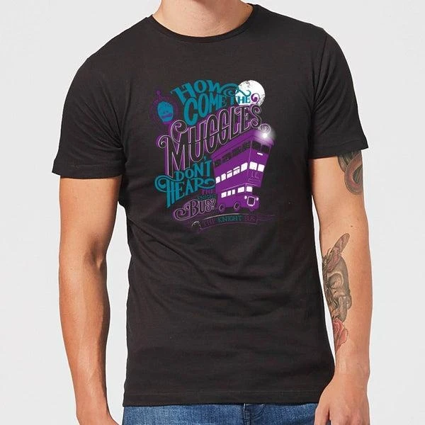 Harry Potter Harry Potter Knight Bus Men's T-Shirt - Black 1