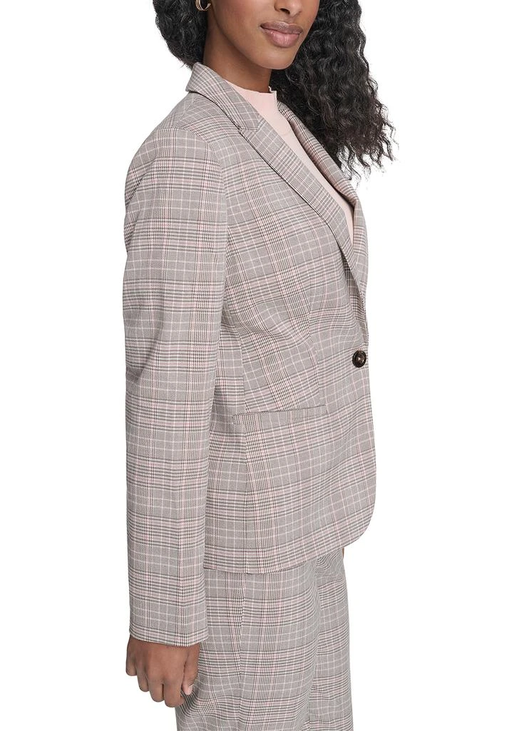 Tommy Hilfiger Women
s Plaid One Button Blazer 3