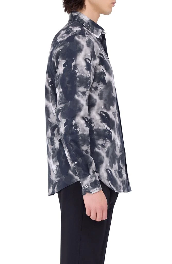 BUGATCHI Julian Shaped Fit Stretch Print Button-Up Shirt 4