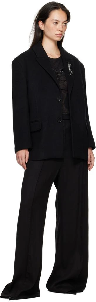 BLUMARINE Black Bijoux Pin Blazer 4
