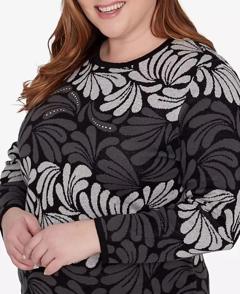 Alfred Dunner Plus Size Classic Geometric Ombre Scroll Top 2