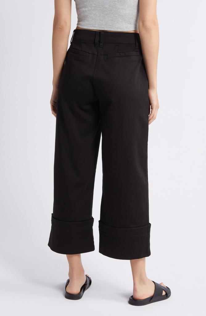 Wit & Wisdom 'Ab'Solution Skyrise Patch Pocket Crop Wide Leg Twill Pants
