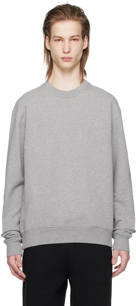 AMI Paris Gray Ami de Cœur Sweatshirt