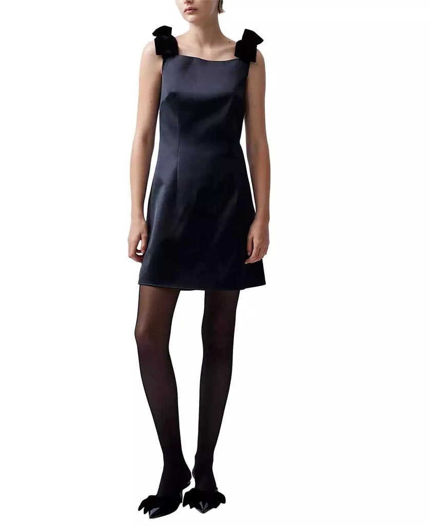 French Connection Women's Carey Velvet-Strap Satin Minidress 1