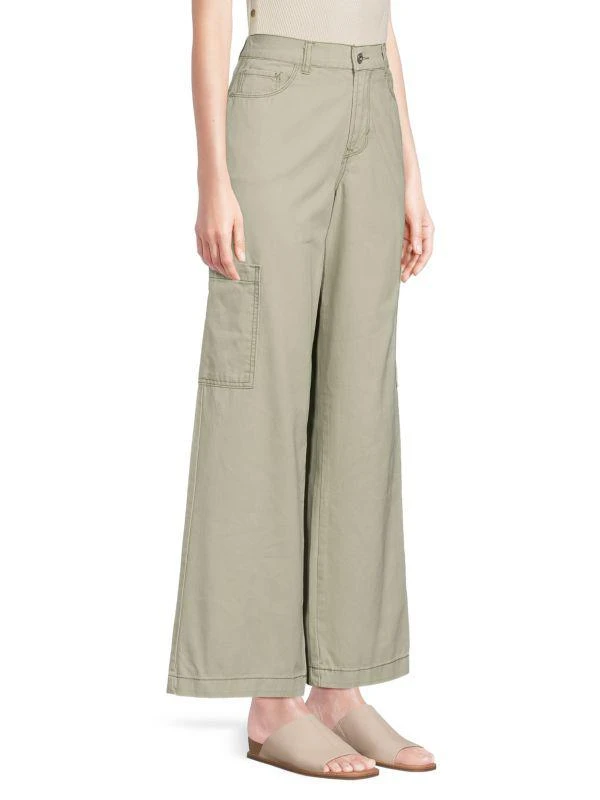 Kensie High Rise Wide Leg Cargo Pants 3
