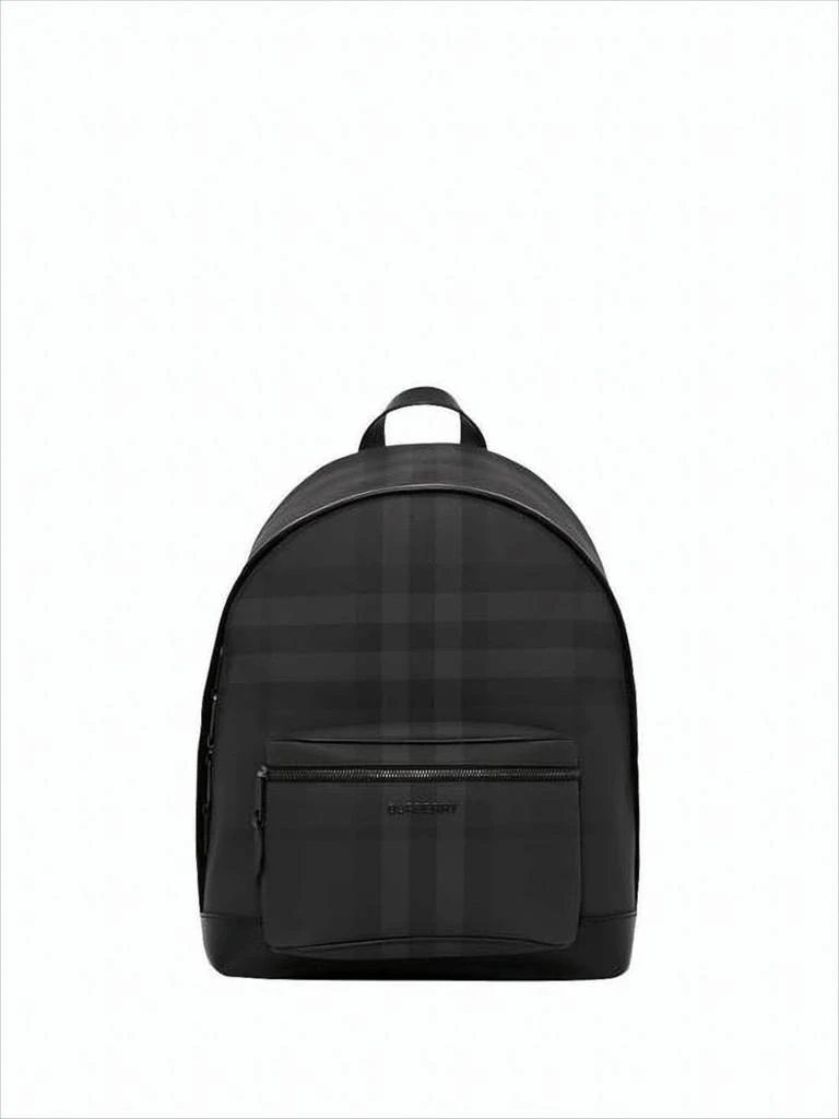Burberry Black Checkered Design  Backpack
