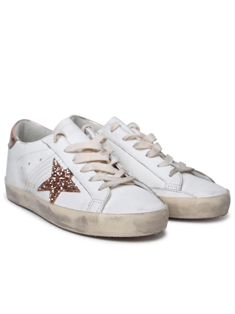 Golden Goose Golden Goose 'Super-Star Classic' White Leather Sneakers