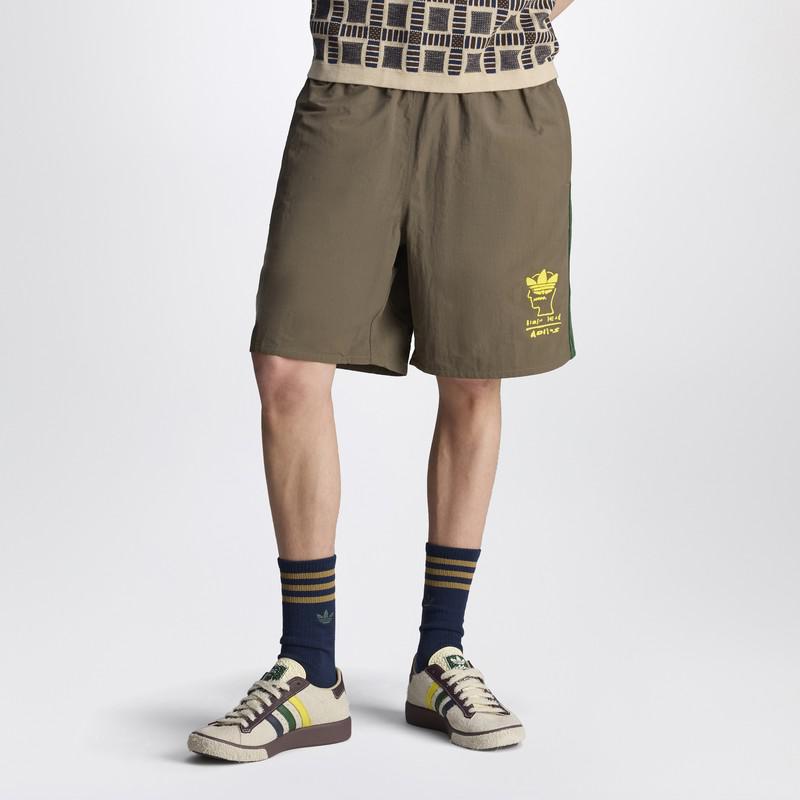 Adidas Brown nylon short with logo