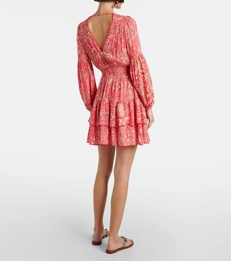Poupette St Barth Chiara printed ruffled minidress 3