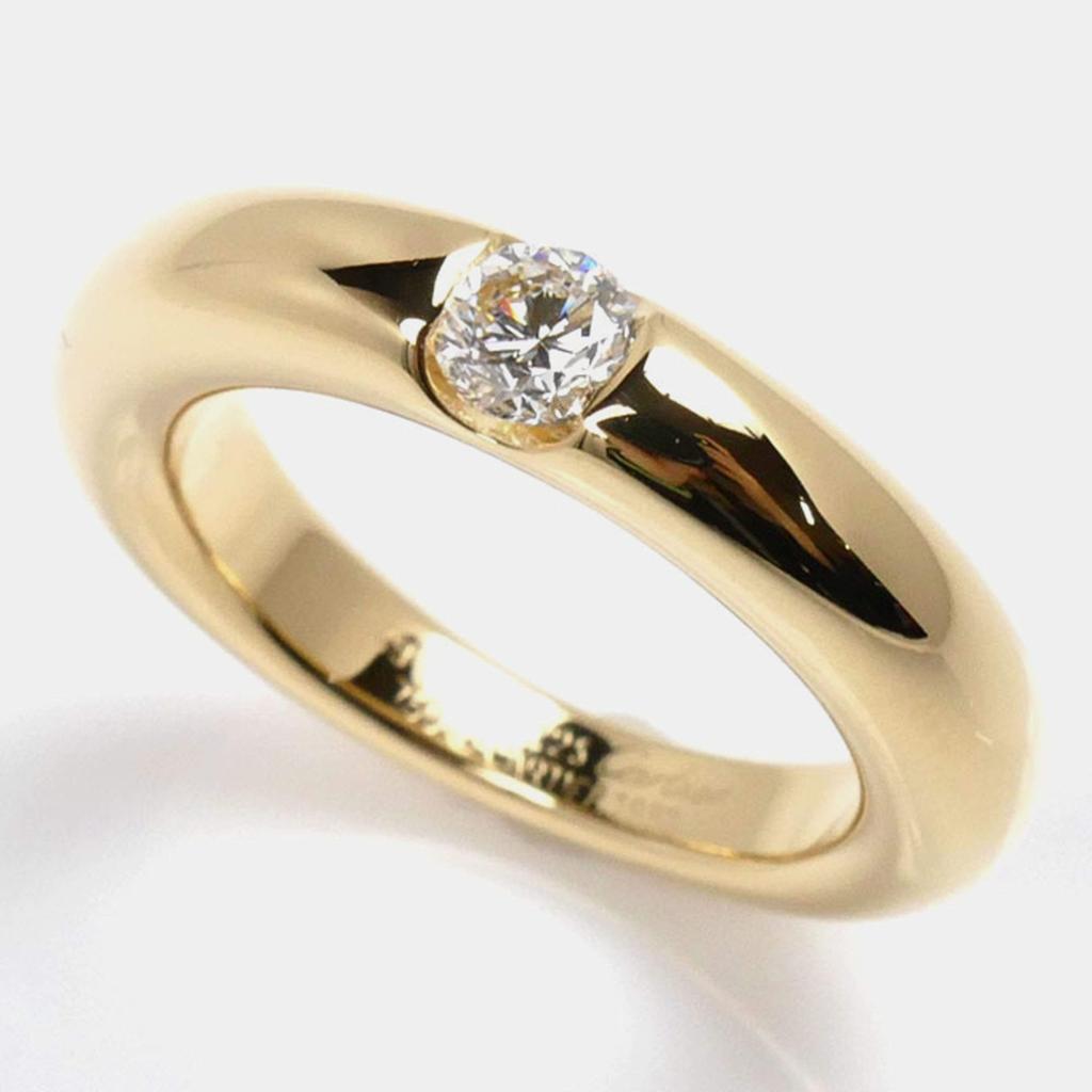 Cartier Cartier 18K Yellow Gold Diamond Ellipse Ring EU 49