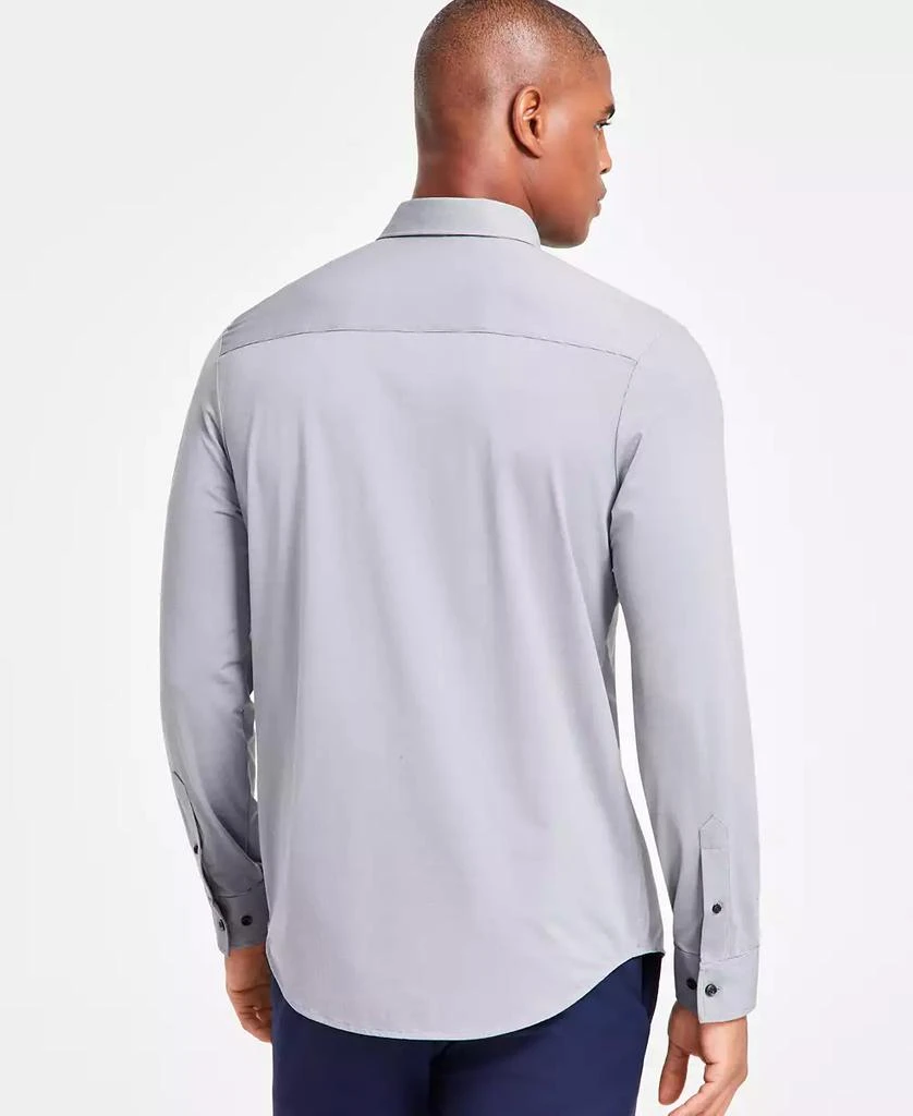Alfani Men's Alfatech Yarn-Dyed Long Sleeve Performance Shirt, Created for Macy's 2
