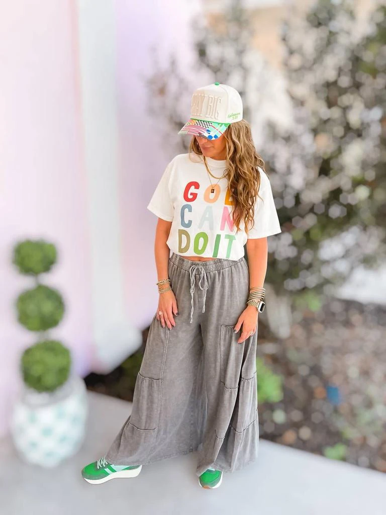 Easel Easel - Mineral Washed Tiered Pants 2