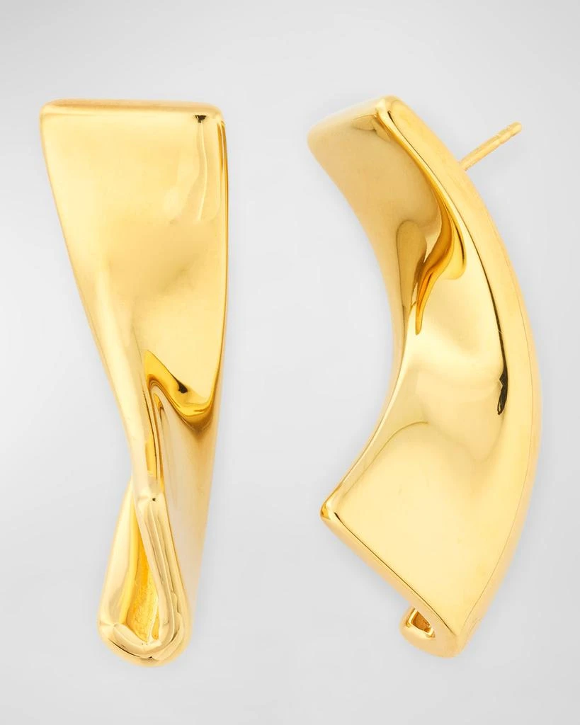 Jacquemus Les Boucles J Earrings, Light Gold 1