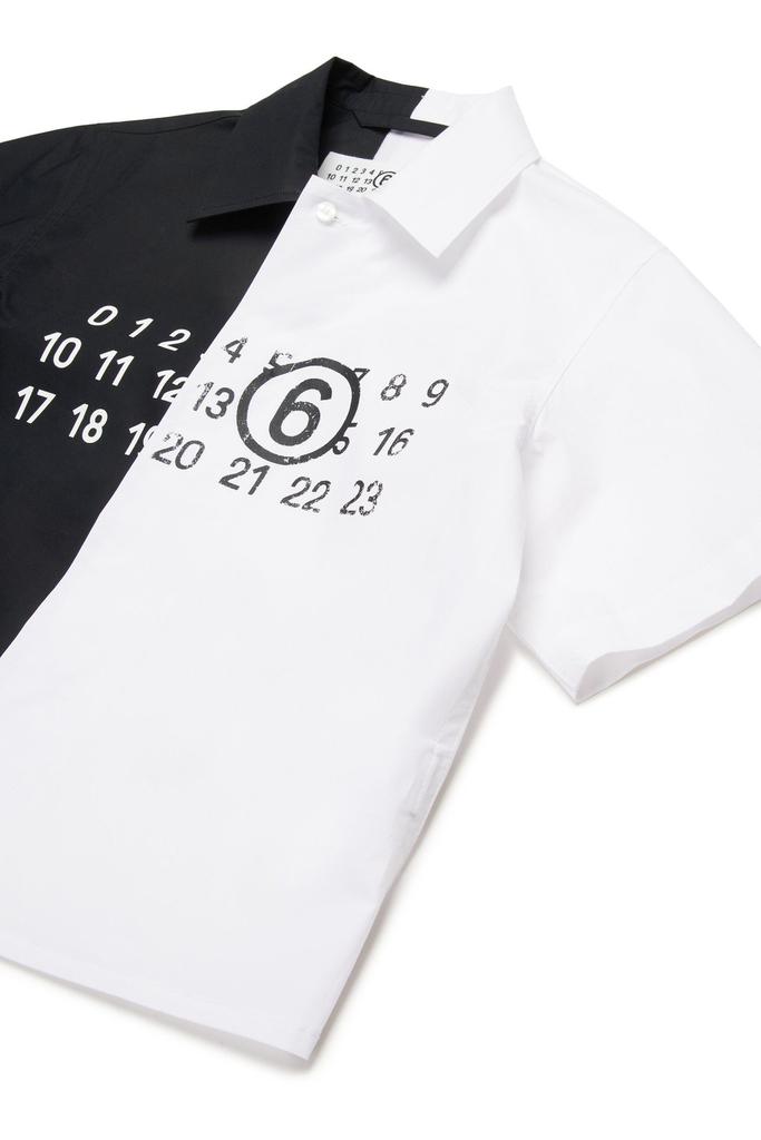 Shop MM6 Maison Margiela Kids Colorblock Short-Sleeved Shirt