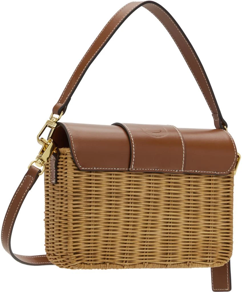 Staud Beige Charli Wicker Crossbody Bag 3