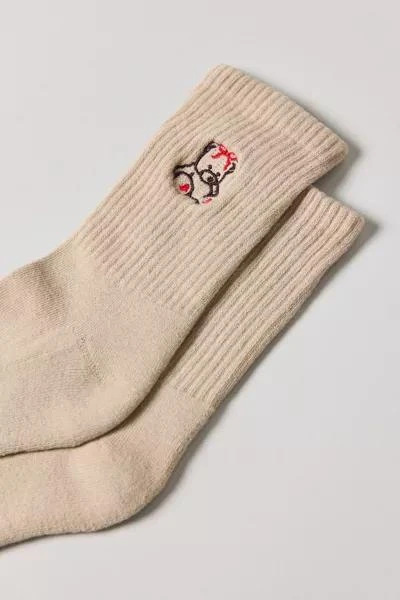 Urban Outfitters Icon Embroidered Quarter Crew Sock 2