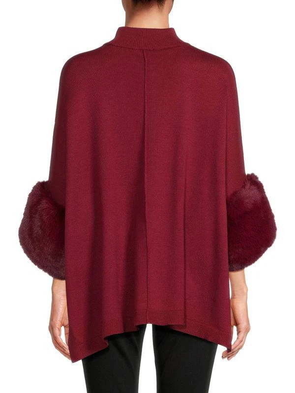 Saks Fifth Avenue Faux Fur Cuffs Sweater 2
